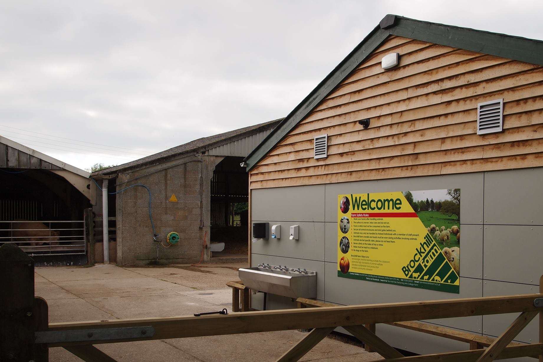 Brockhill's school farm on Sandling Road, Saltwood