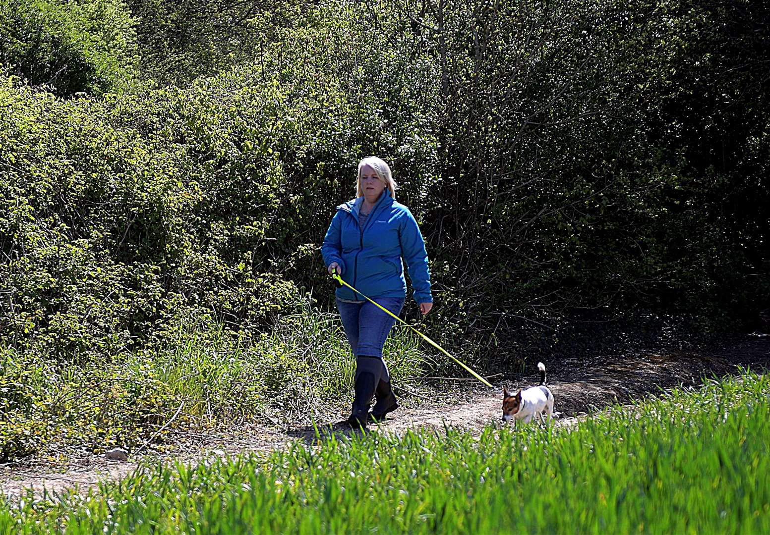 Kent Police carried out a reconstruction of the dog walk that Julia James embarked upon on the day she was killed. Picture: Barry Goodwin.