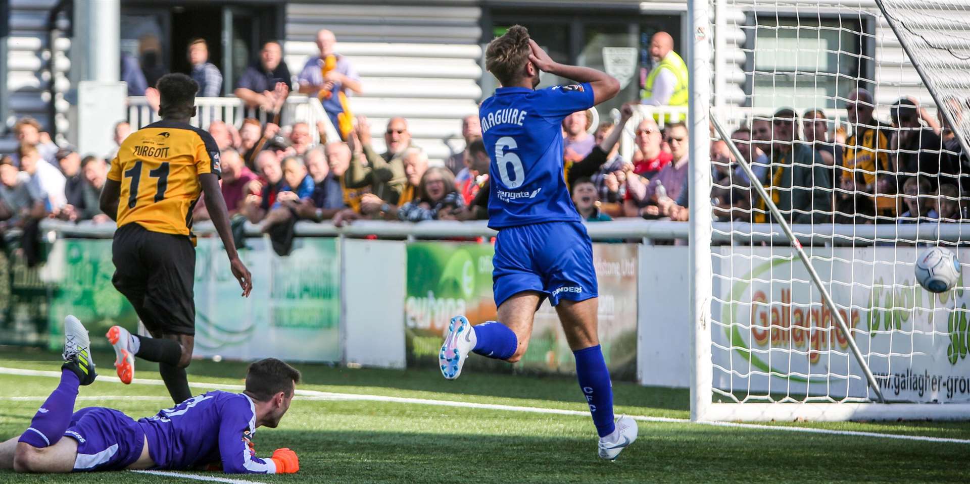 Blair Turgott gives Stones the lead Picture: Matthew Walker