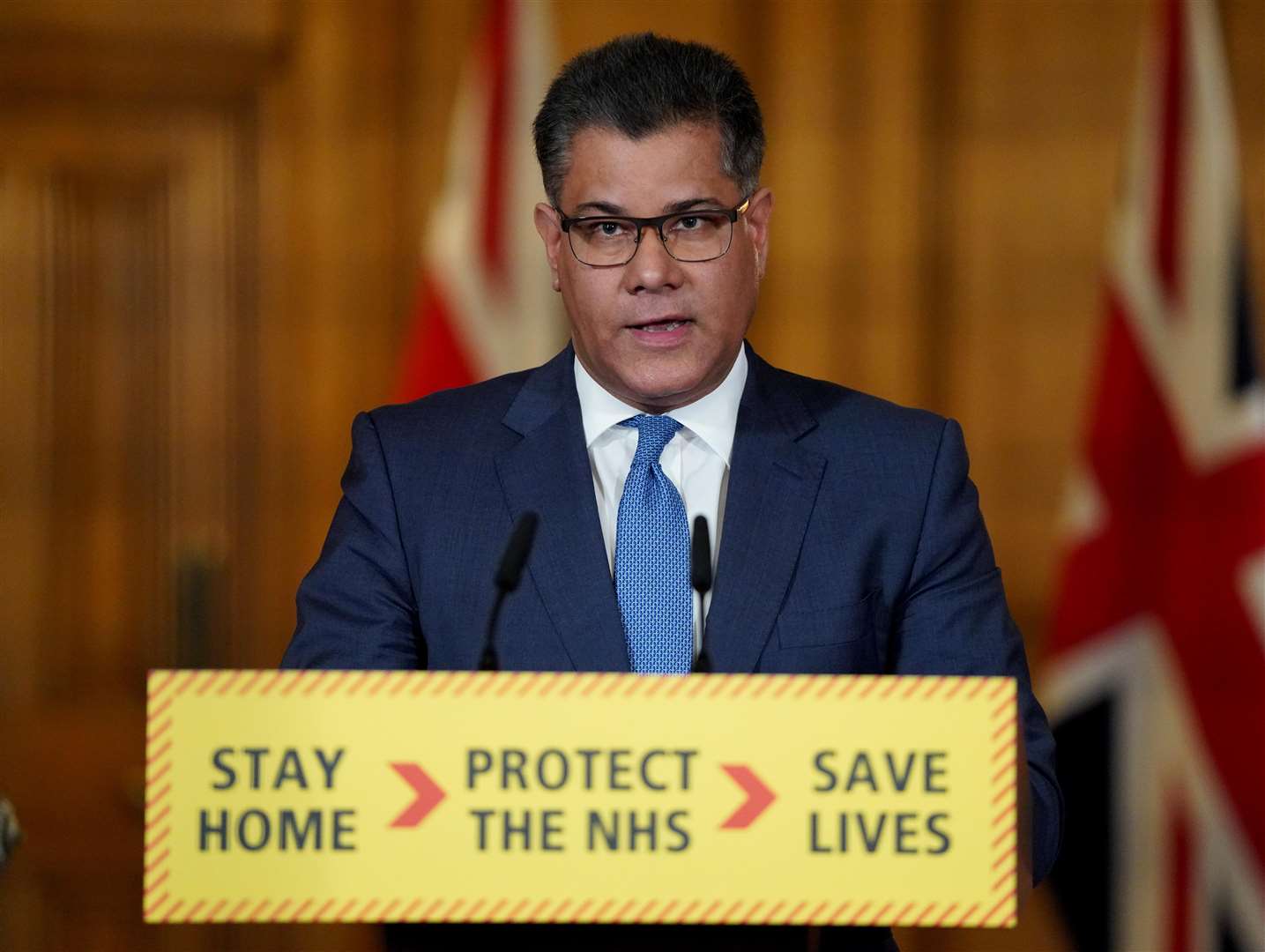 Business Secretary Alok Sharma said health professionals should not be put in a position where they are left without PPE (Pippa Fowles/Crown Copyright/10 Downing Street)