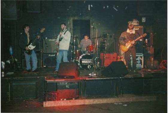 Oasis sound-checking before the gig at the Forum in 1994. Images: Stephen Geer