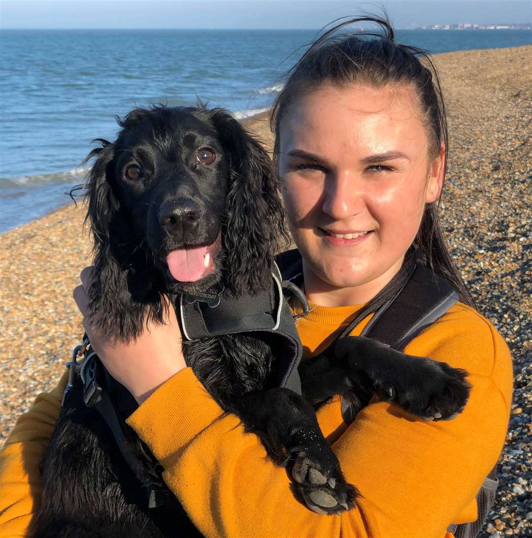 Hayley Schofield lives in Dartford with Spaniel Mitch