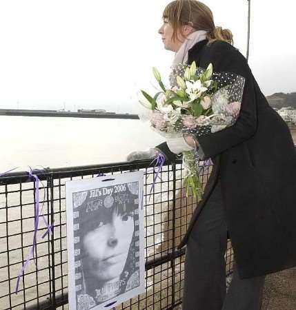 REFLECTIVE MOMENT: Rowen West-Henzell, of Compassion in World Farming, remembering Jill Phipps. Picture: TERRY SCOTT