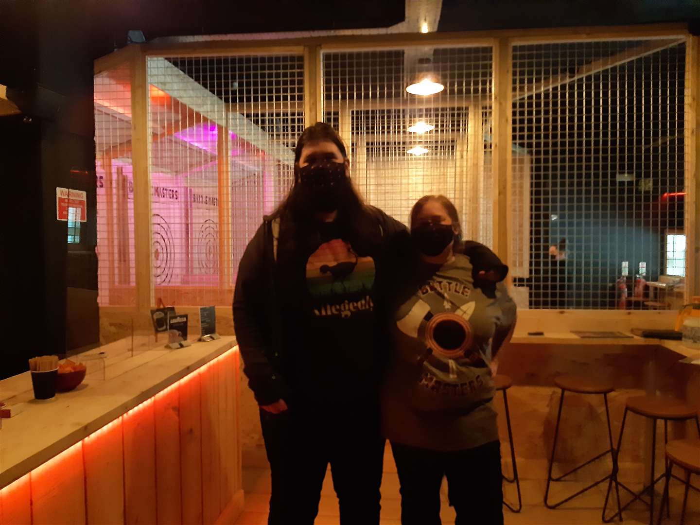 Owners of The Panic Room and Battle Masters axe throwing, Alex and Monique Souter