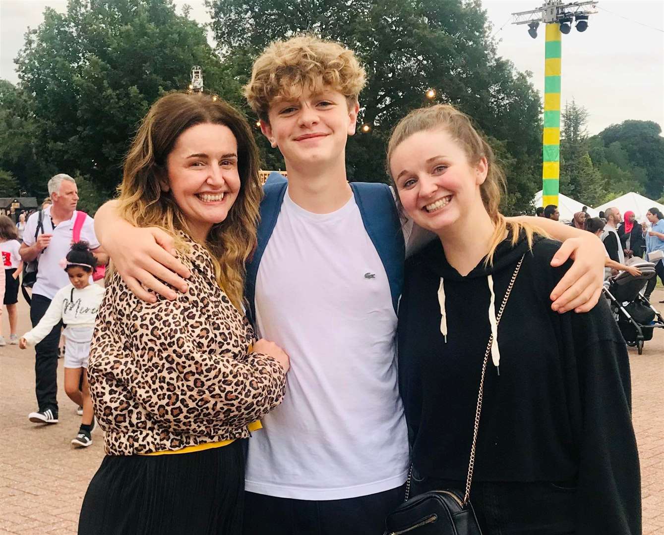 Miles with his mum, Sarah, and sister Lauren Luckhurst. Picture: Sarah Luckhurst