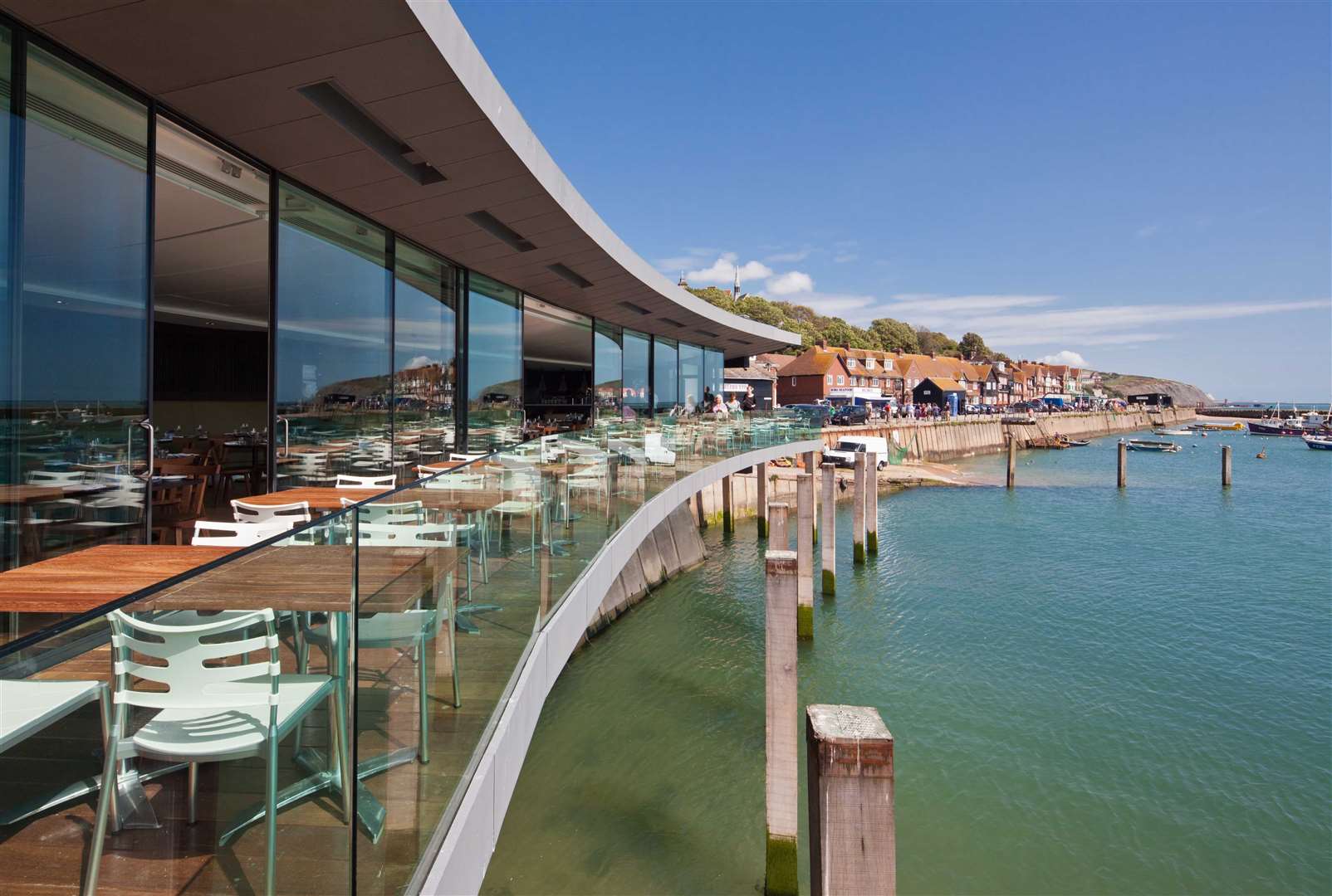 Rocksalt in Folkestone offers great views of the harbour