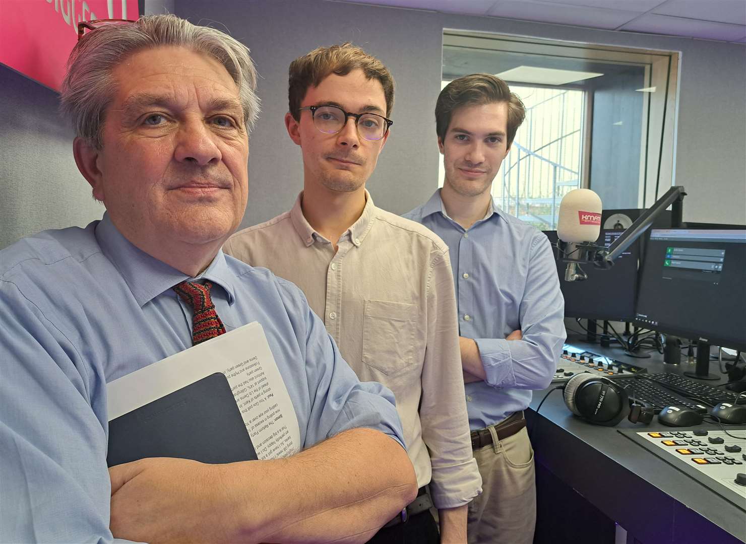 L-r: Local democracy reporters Simon Finlay, Daniel Esson and Robert Boddy will be hosting the Kent Politics Podcast each week