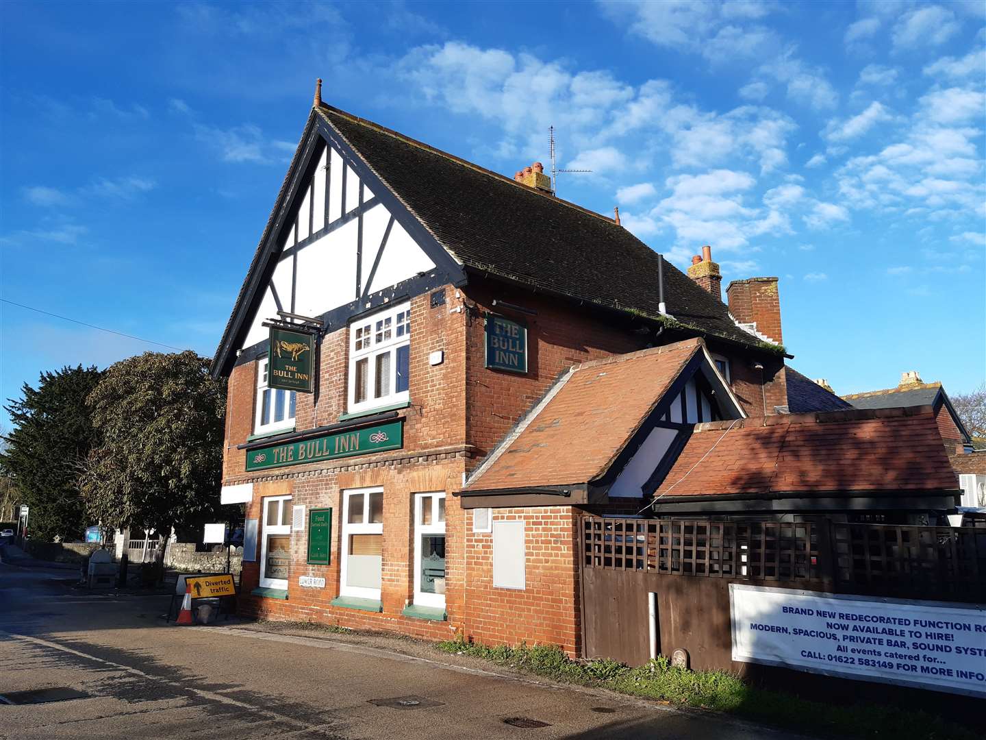 The Bull Inn was visited by council officers and police