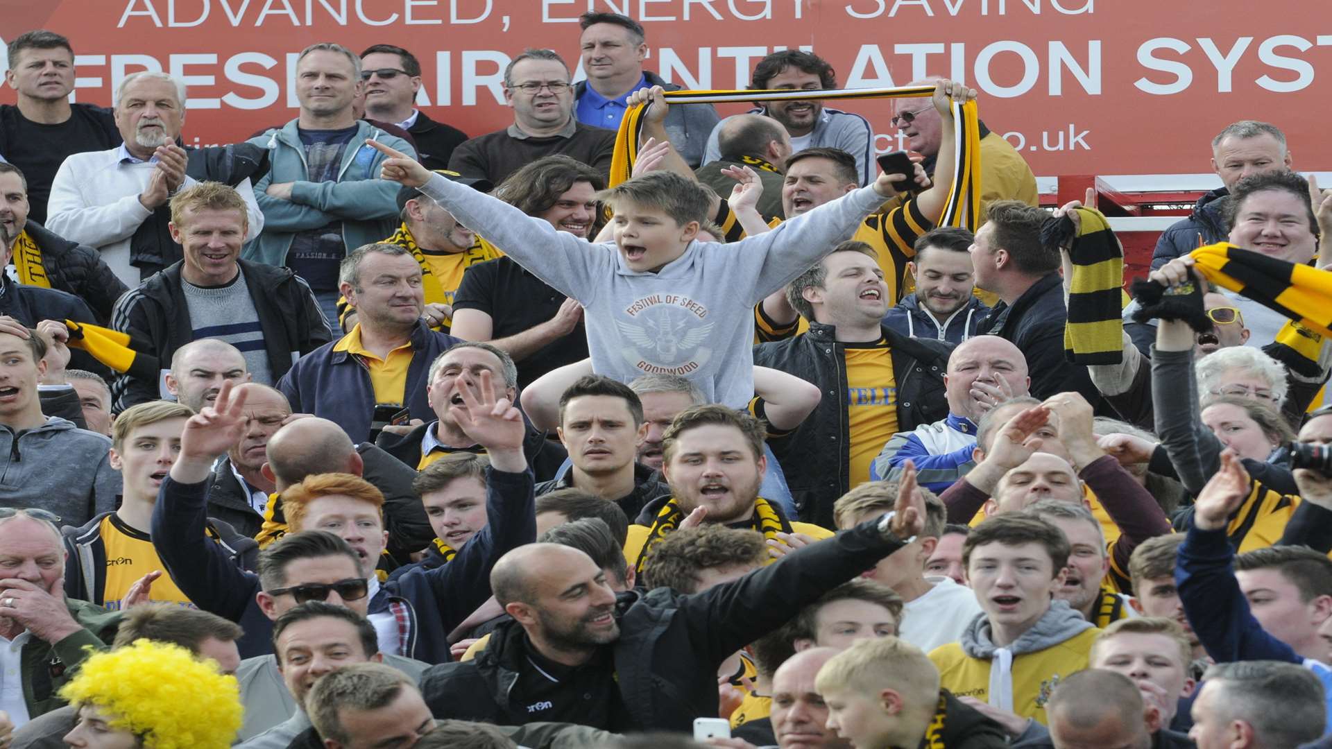 Maidstone supporters at Ebbsfleet Picture: Gary Browne