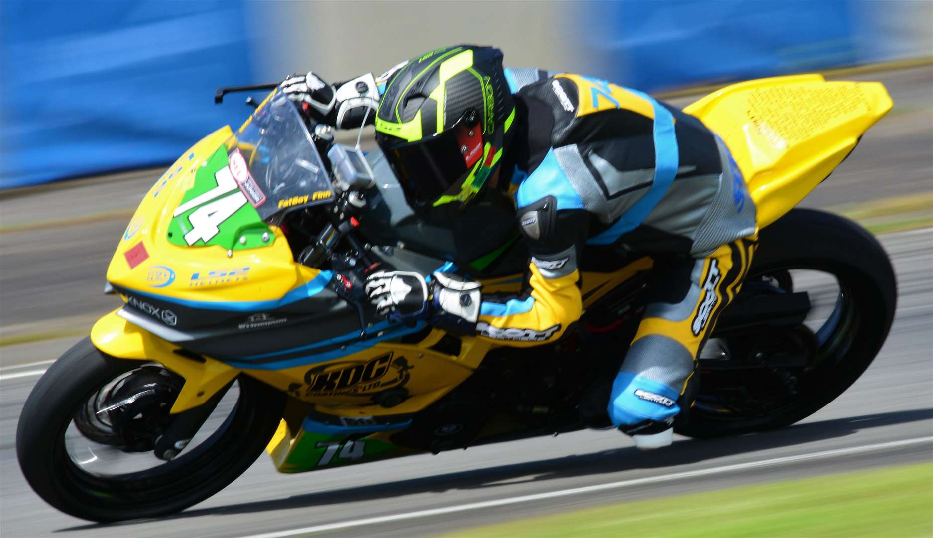 A focused Finn Smart-Weeden at Pembrey, Wales. Picture: Hairy Beast Pix