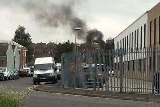 A car was on fire in a driveway in Hectorage Road, Tonbridge. Picture: Sean_McGuire_