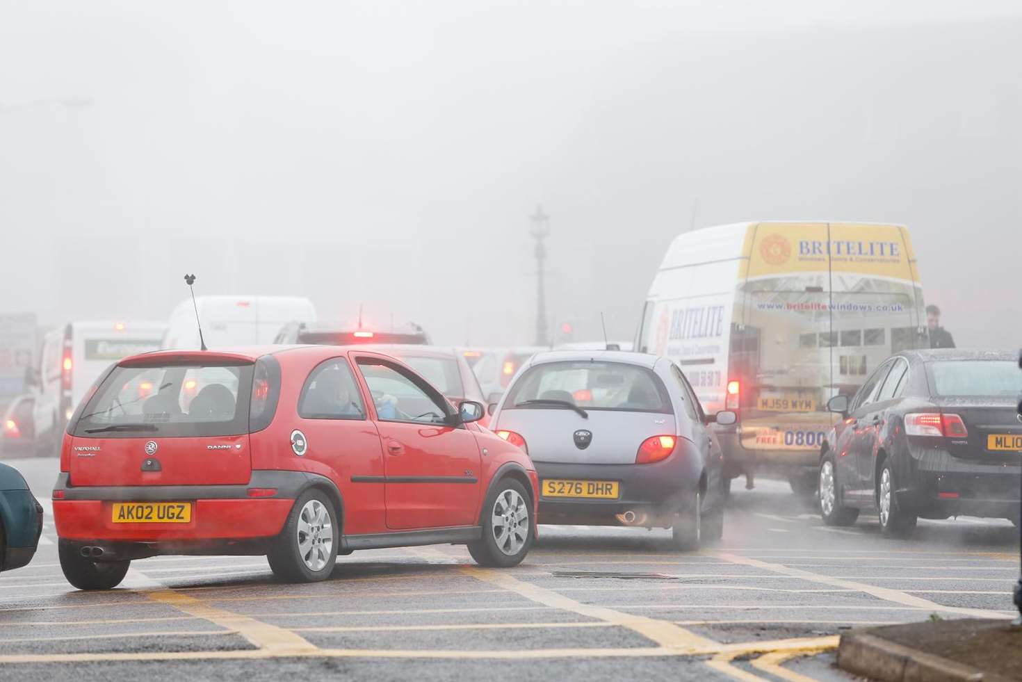 Rush hour traffic in Maidstone