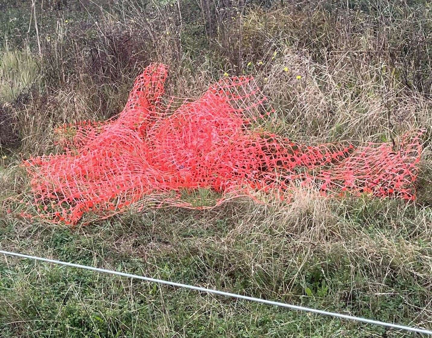 Orange netting has been left on the Princes Parade site