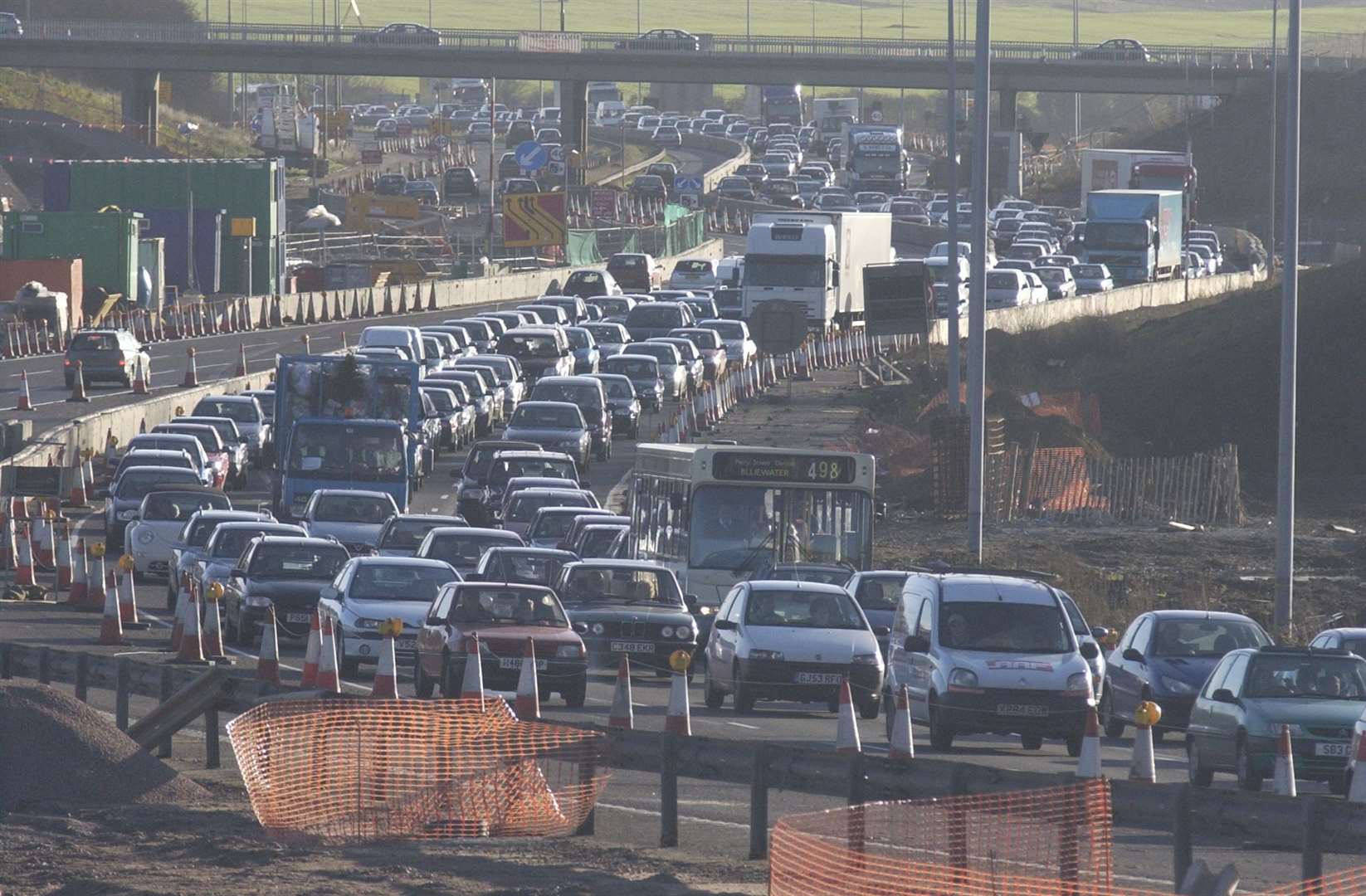 Traffic approaching Bluewater during a previous Christmas period