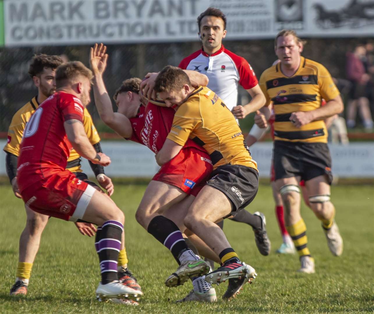 Canterbury struggle to get to grips with Redruth. Picture: Phillipa Hilton