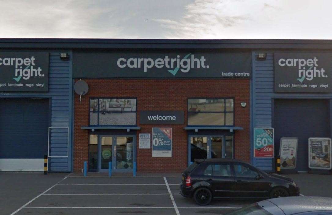 Carpetright in Ashford was among those which closed when the firm was plunged into administration last year. Picture: Google