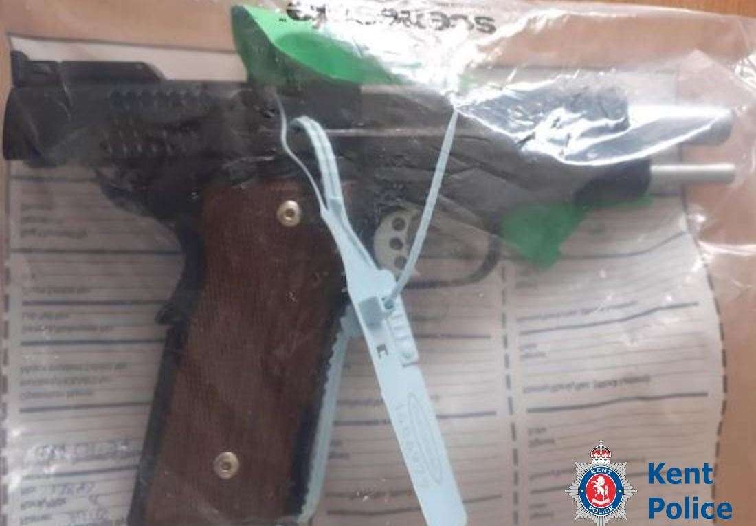 The gun which officers found on Kaine Morley in Ramsgate. Picture: Kent Police