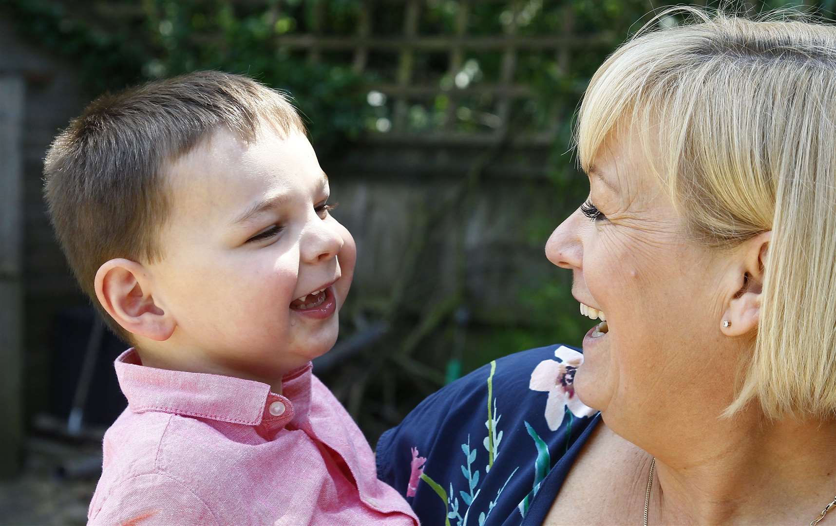 Tony and mum Paula Hudgell at home. Picture: Sean Aidan