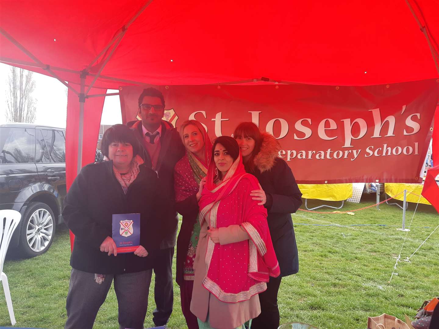 The team from St Joseph's Convent Preparatory School, at the Dharmic Mela in the grounds of the Gurdwara for Vaisahki 2019