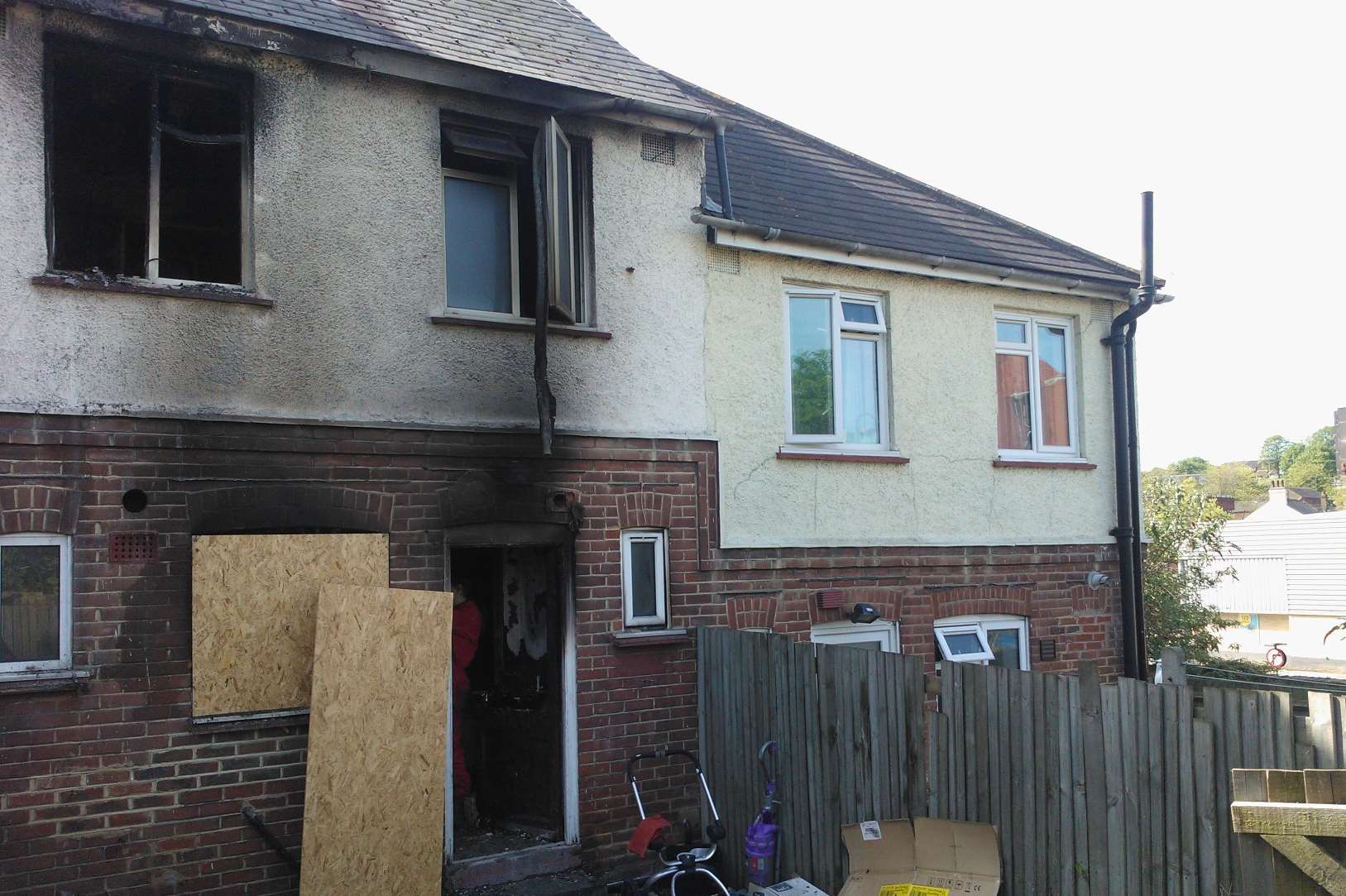 Ryan Cooney was asleep at his home in Queen Street, Chatham, when the fire broke out in the early hours of Sunday. Picture: Ben Kennedy.