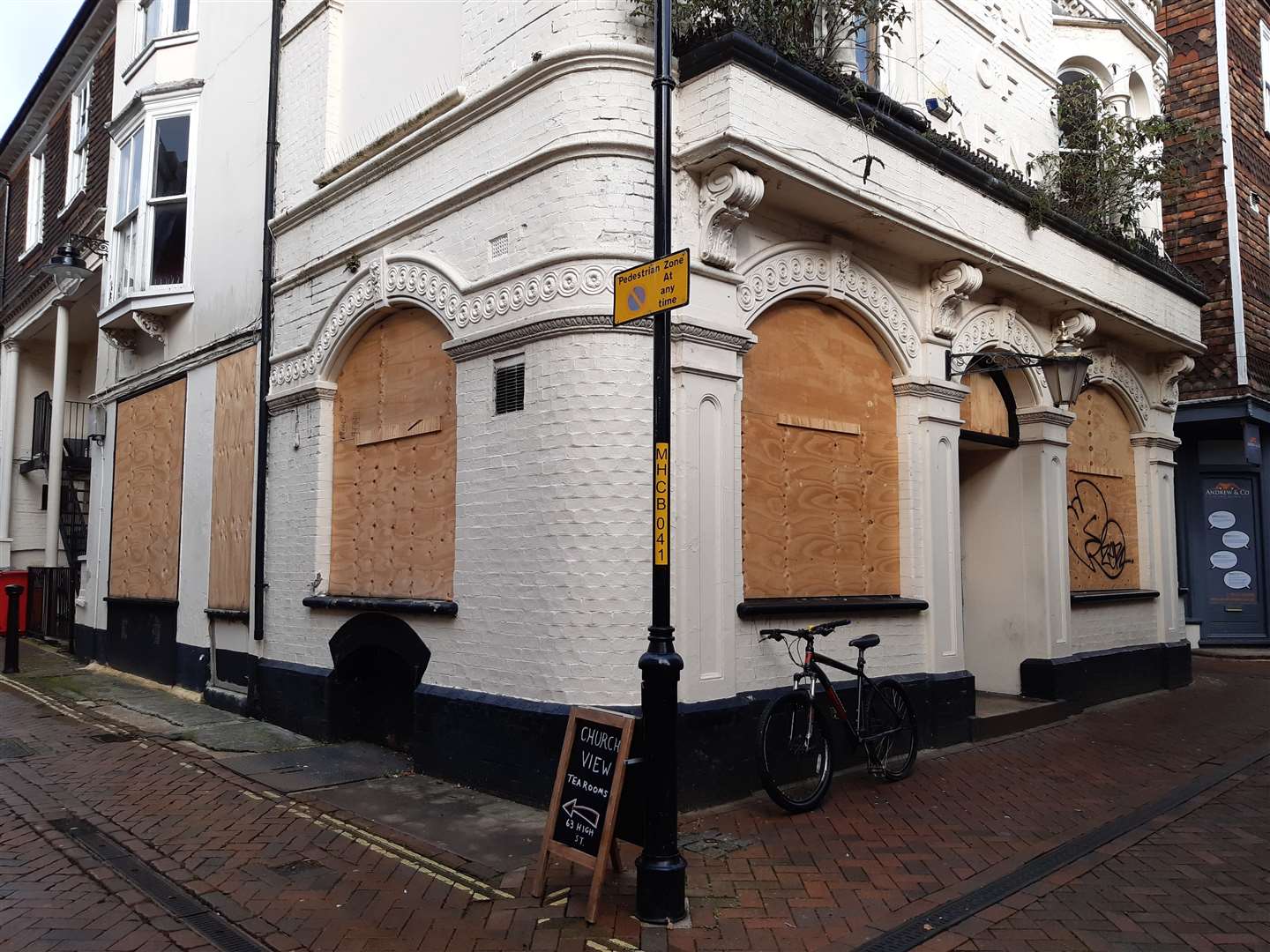 The rear of the John Wallis pub, previously known as the Man of Kent