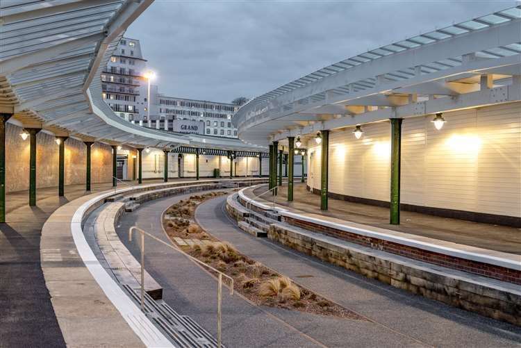 Folkestone Harbour railway station has been restored