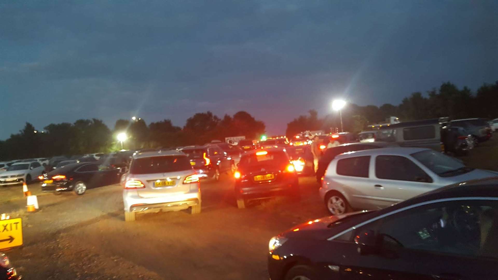 Fans leaving the Kent Showground after Little Mix - some faced three hour queues