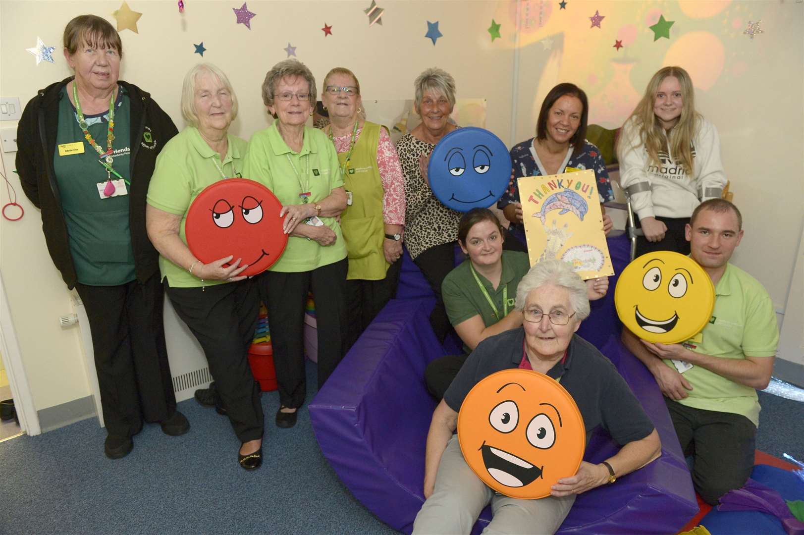 Medway League of Friends with staff. Picture: Andy Jones. (