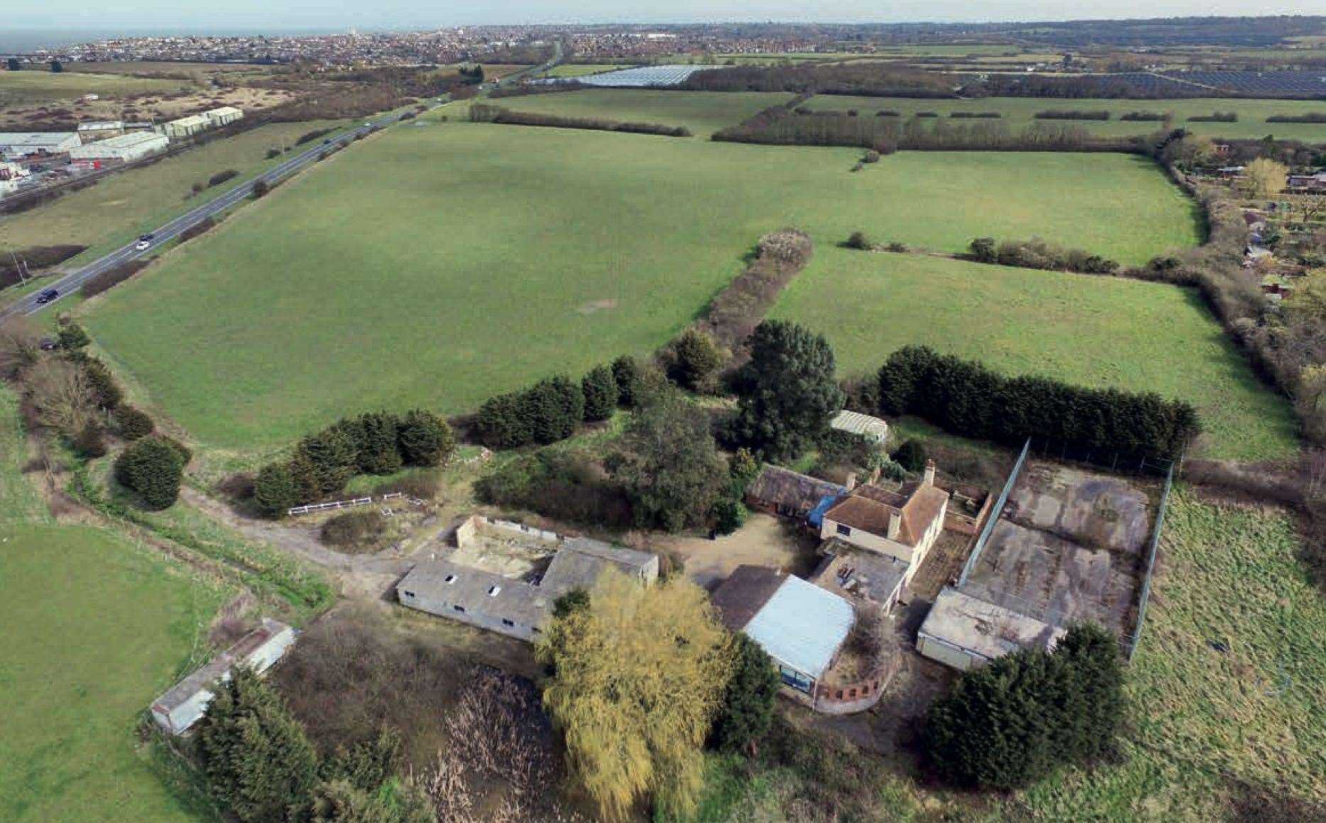 A new secondary school at Bodkin Farm in Chestfield could help alleviate traffic issues into Canterbury. Pic: Strutt & Parker