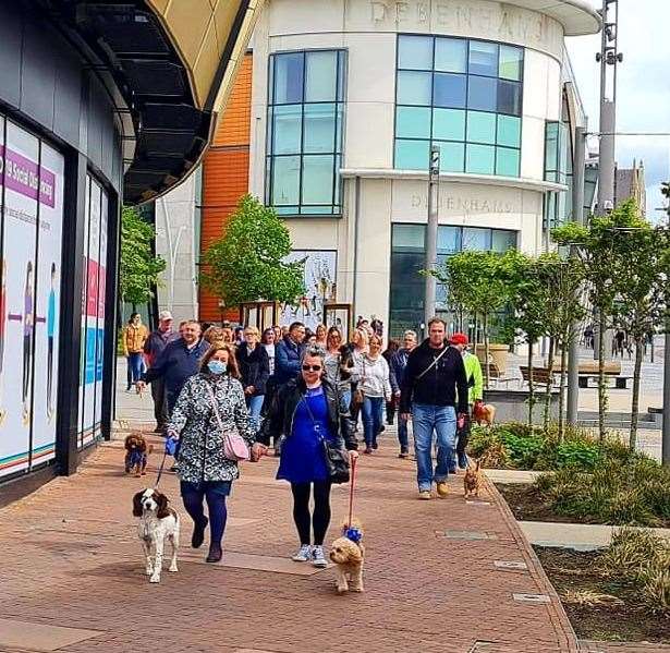 A walk for Julia James and a silence held in Ashford. Picture: Samantha Griffin