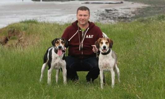 Darren Clark with Poppy and Holly