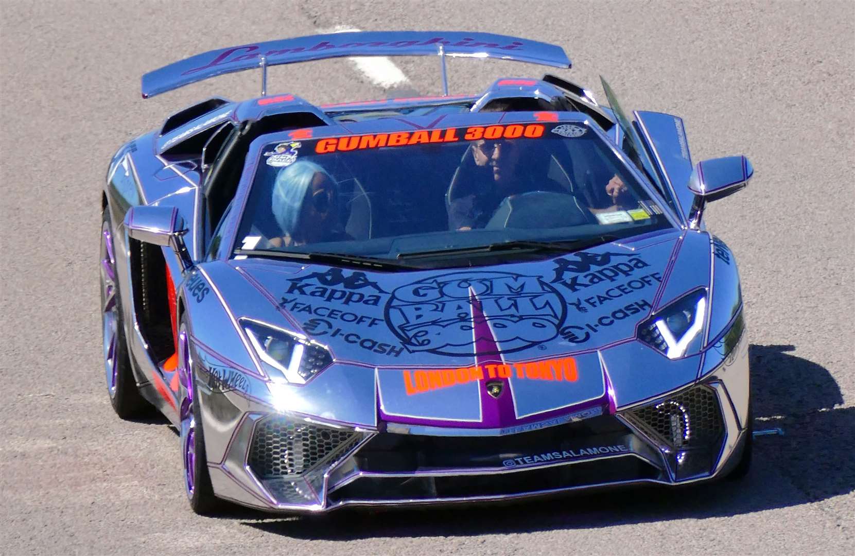 A Lamborghini Aventador with stunning silver paintwork came through Ashford in 2018. Picture: Andy Clark