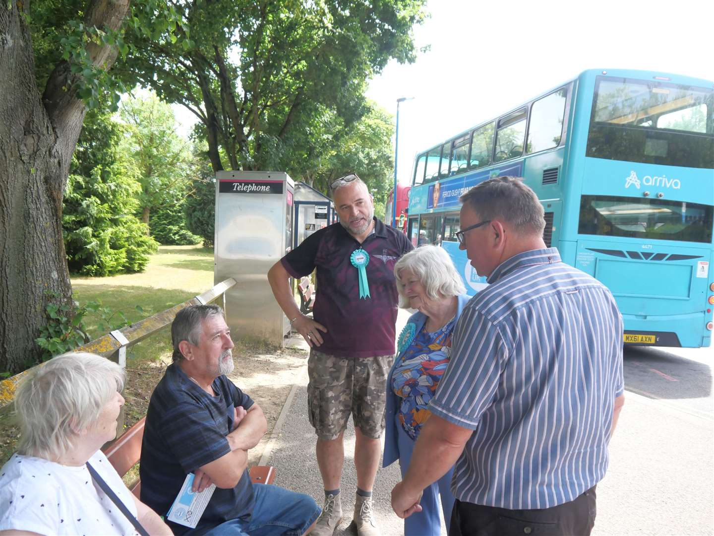 Former Maidstone MP Ann Widdecombe speaks to voters on behalf of Reform UK candidate Paul Thomas