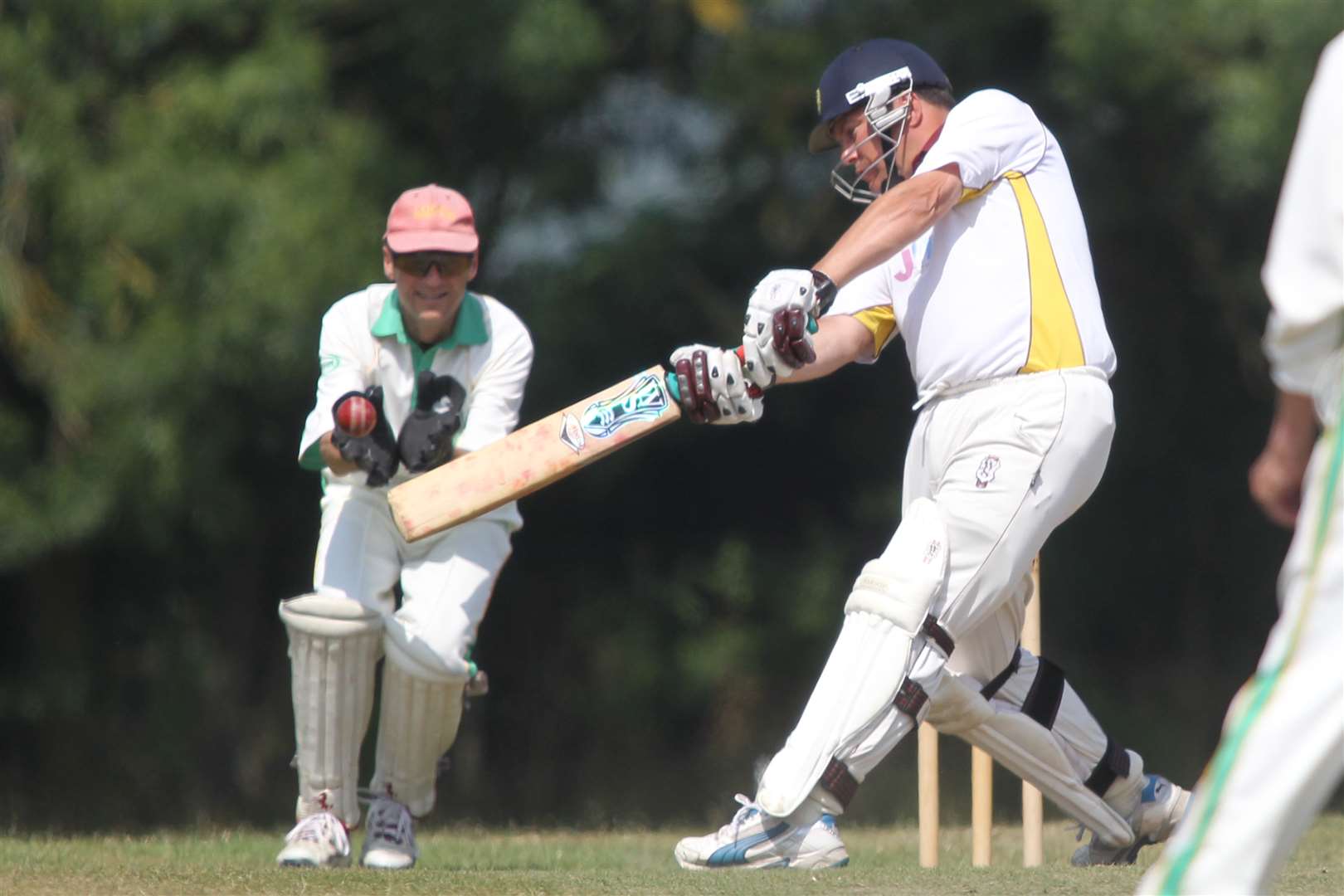 Captain Mark Higgins bats for East Malling