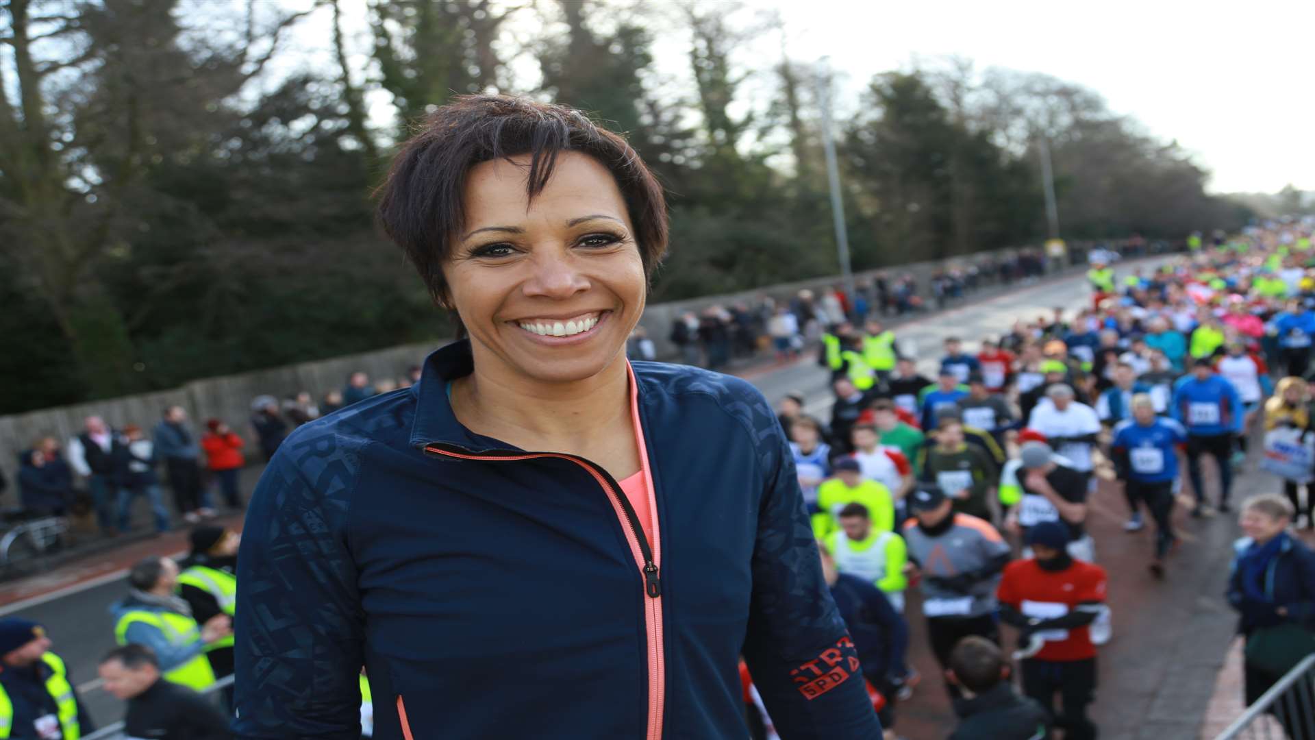 Dame Kelly Holmes at Tunbridge Wells half marathon in 2015