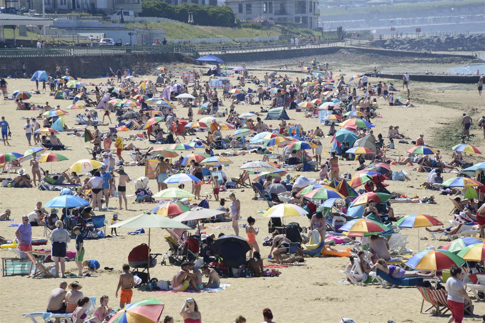 A brawl broke out on Margate beach. Stock image