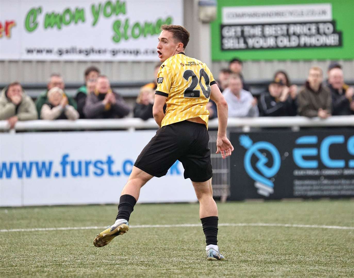 Matt Rush’s late goal gave Maidstone hope against St Albans. Picture: Helen Cooper