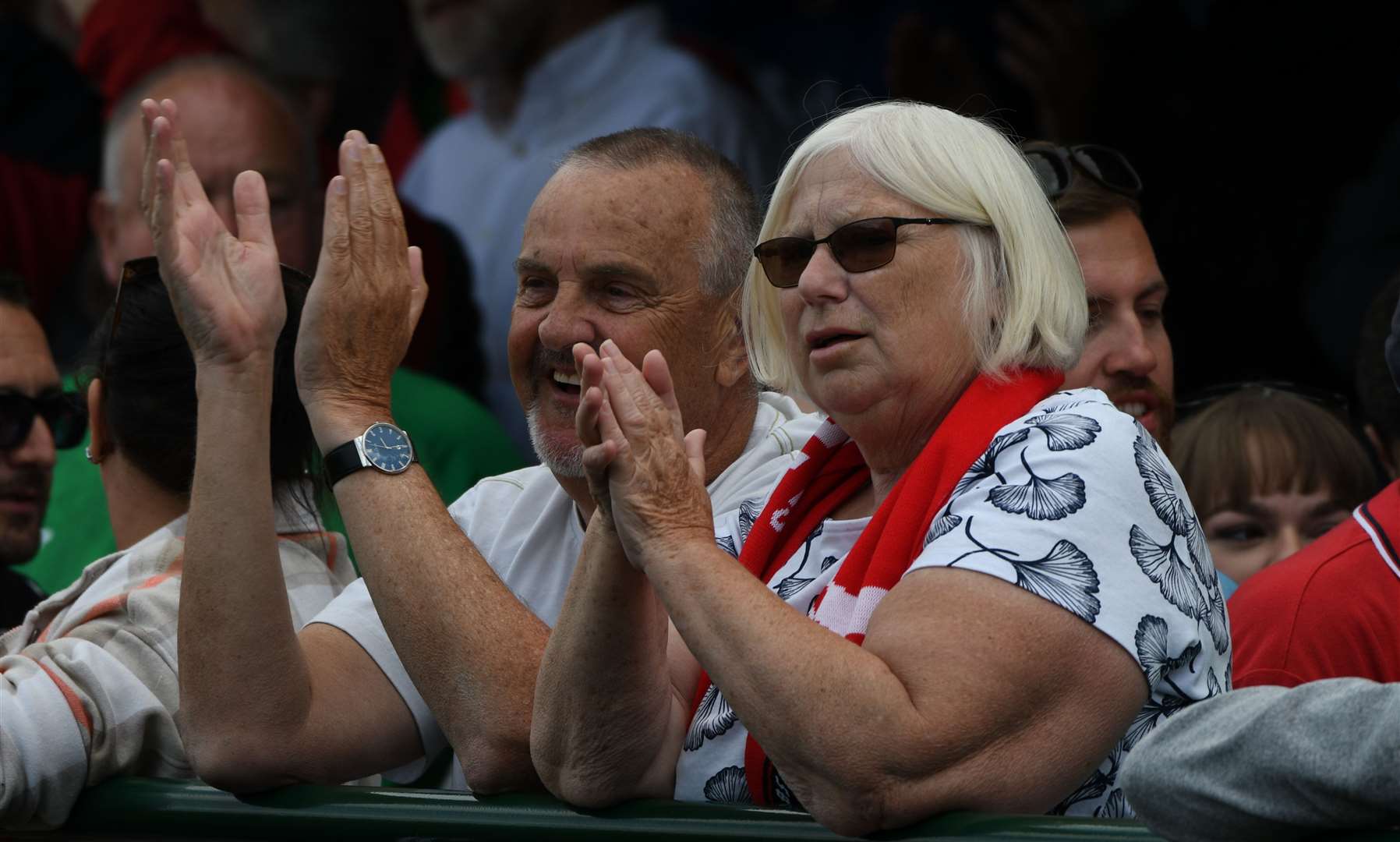 Ebbsfleet fans show their support on Saturday. Picture: Barry Goodwin