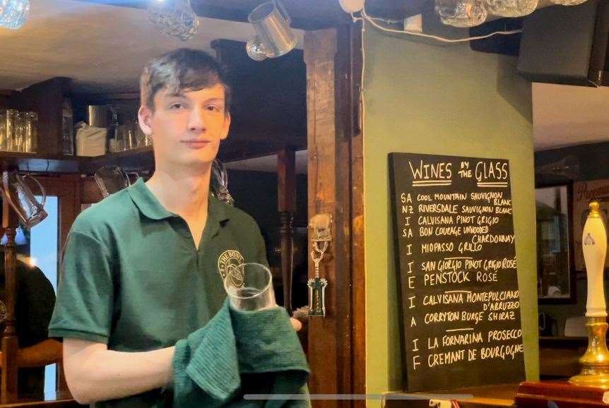 Hugo Willett dropped out of his politics course art uni to run The Bowl Inn, Hastingleigh