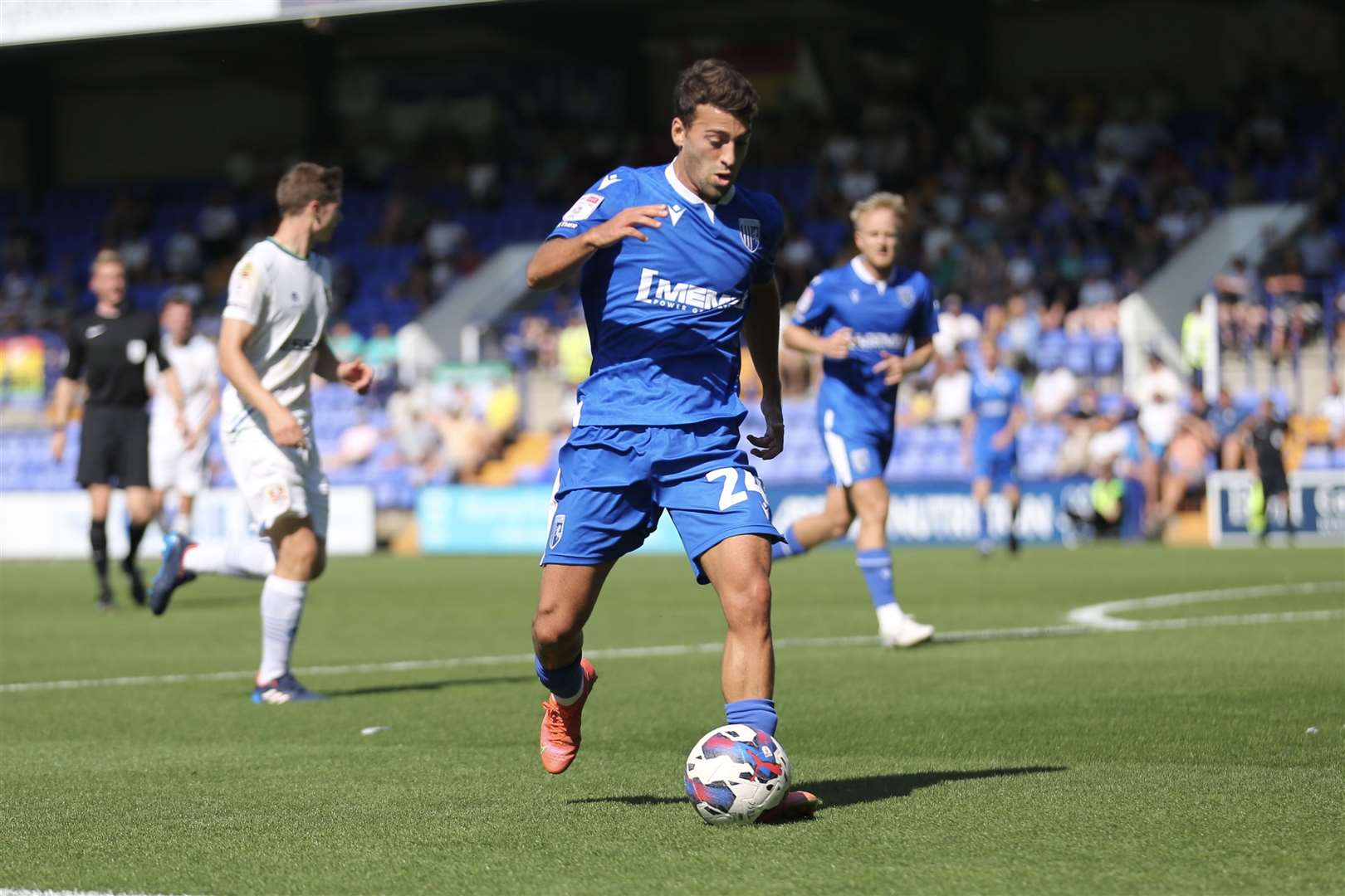 Scott Kashket on the ball for Gillingham at Tranmere. Picture: KPI