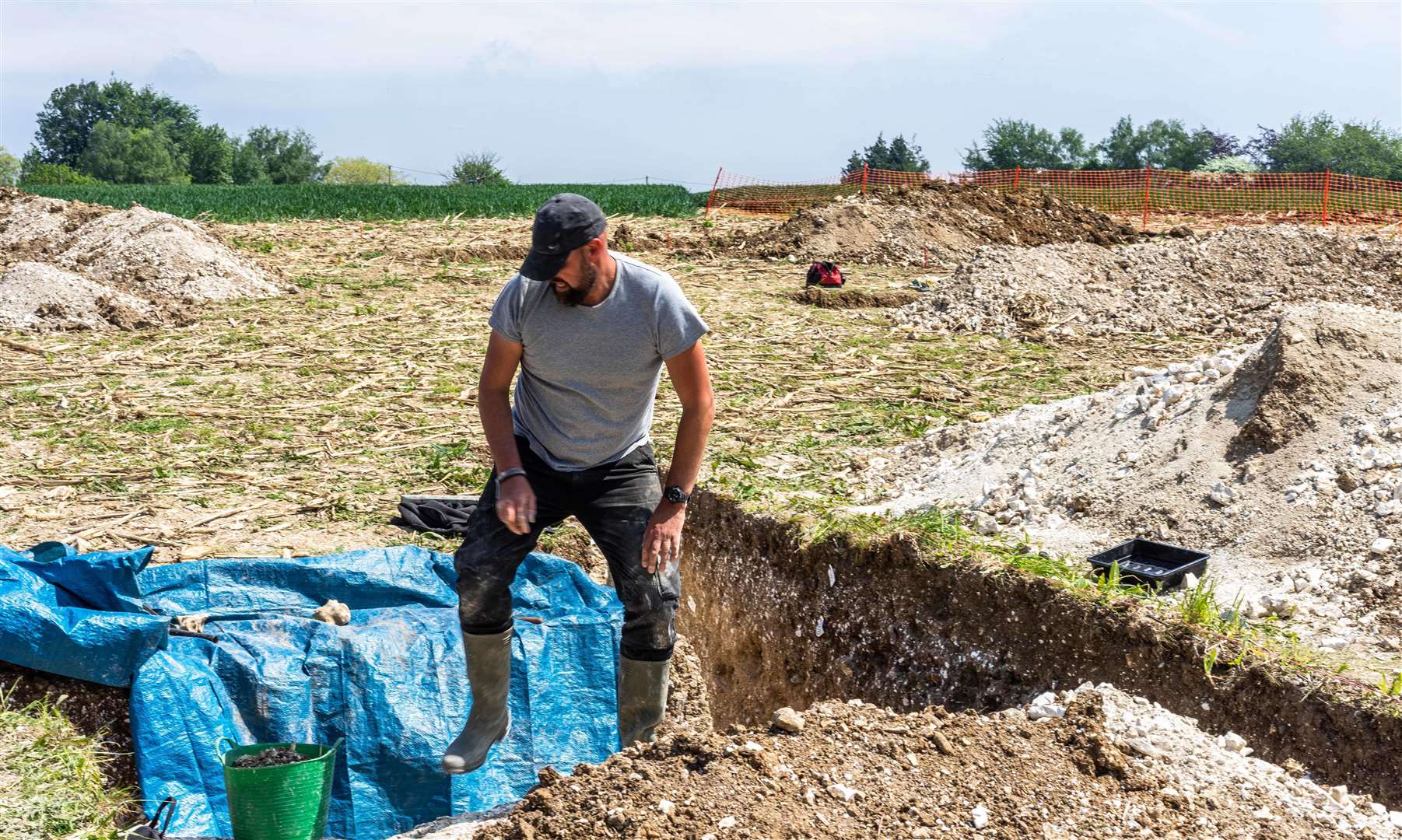 Archaeologist Richard Taylor, who has been heading up the dig at Lees Court Estate