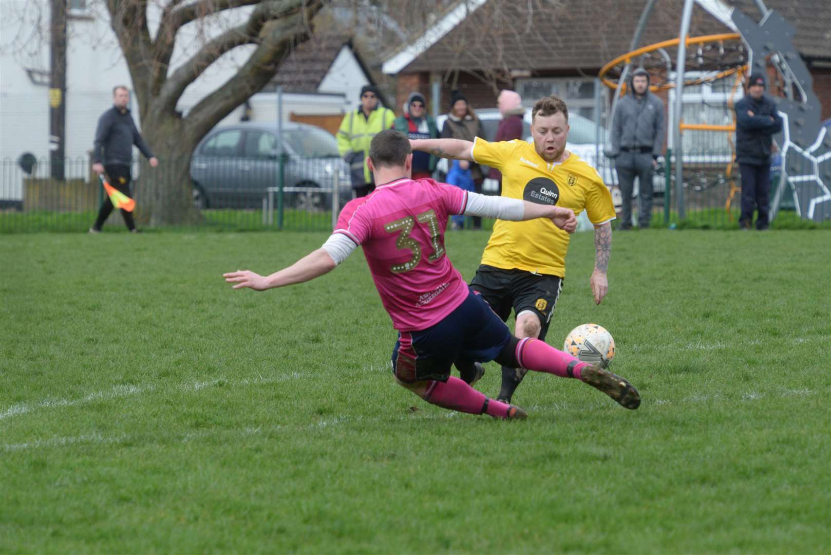 Littlebourne taking on Tankerton in the Herne Bay and Whitstable Sunday League