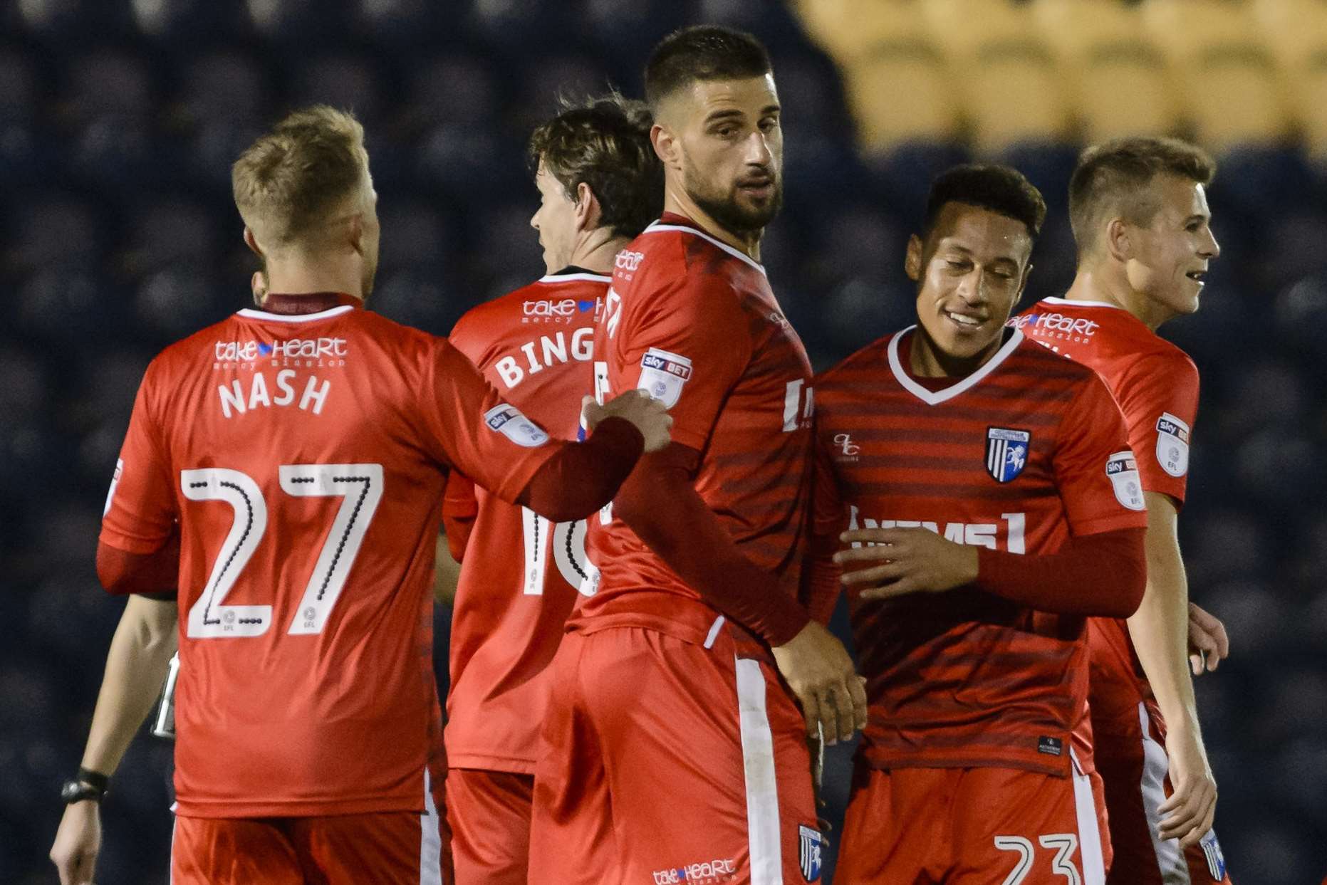 Max Ehmer celebrates his last-gasp winner at Colchester Picture: Andy Payton