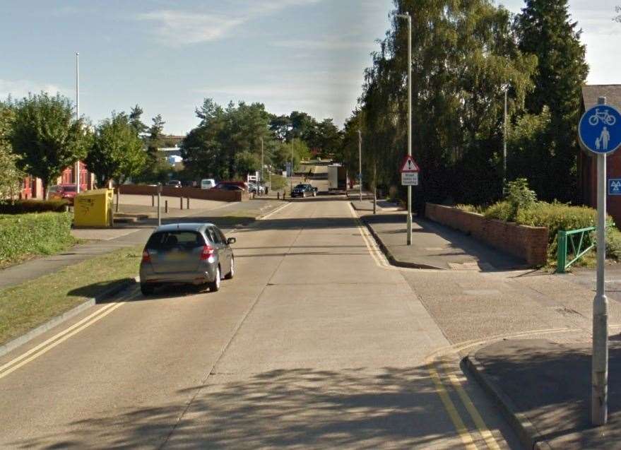 It happened on a footpath behind the Henwood Industrial Estate