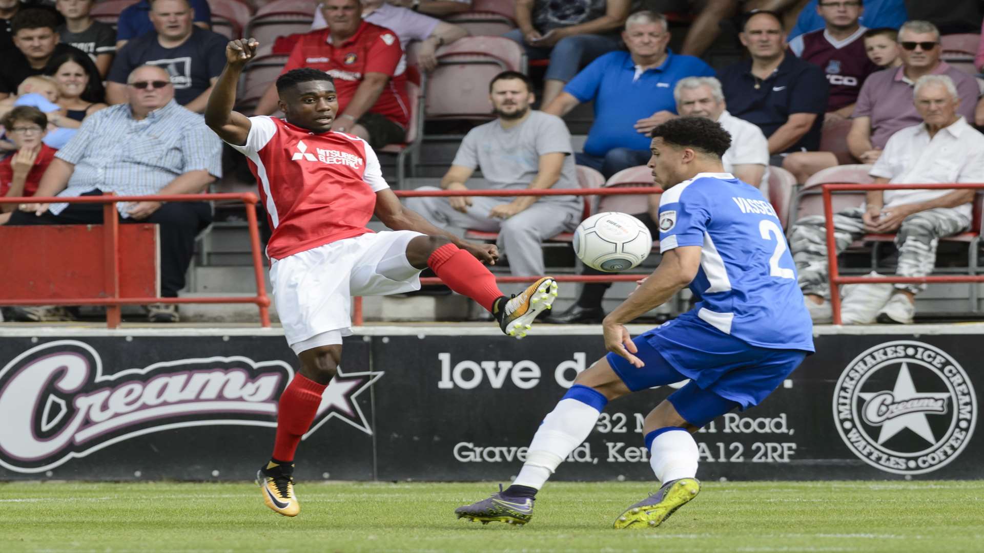 Ebbsfleet striker Darren McQueen Picture: Andy Payton