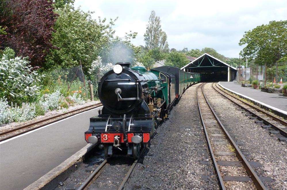 Steam engine on the Romney, Hythe & Dymchurch Railway