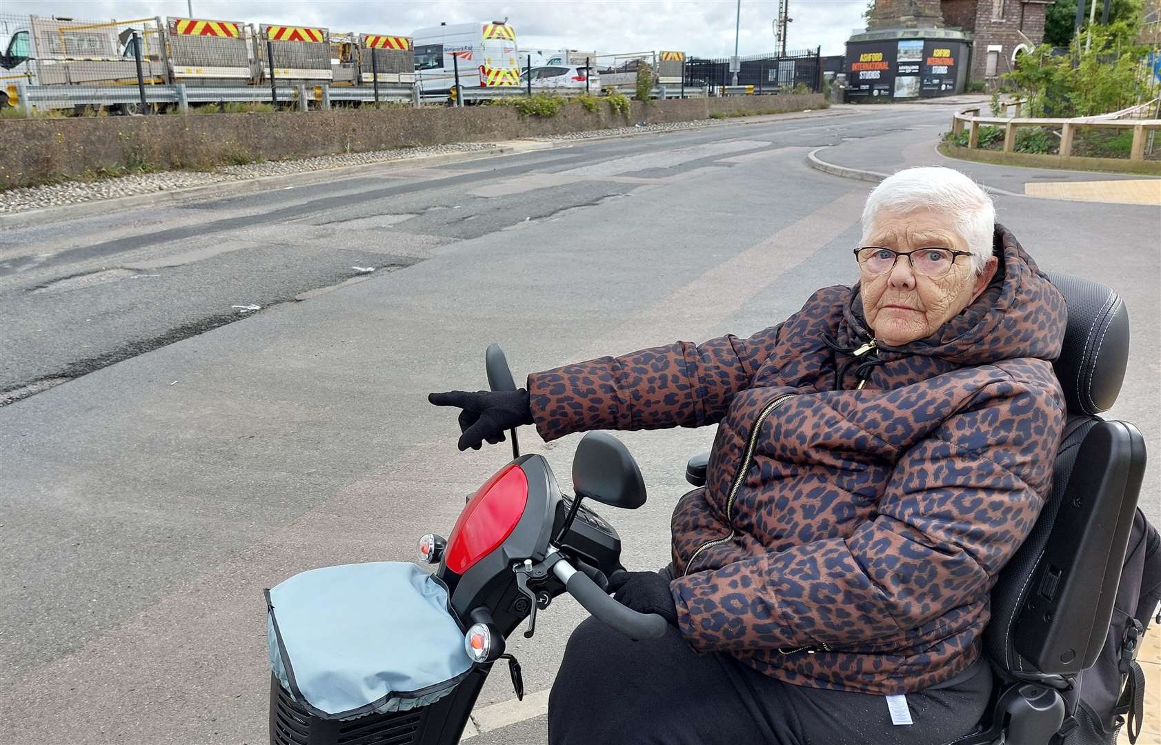 Margaret Pryke from South Willesborough says the potholes in roads in Ashford are putting the lives of mobility scooter riders at risk. She says Newtown Road in particular is a problem