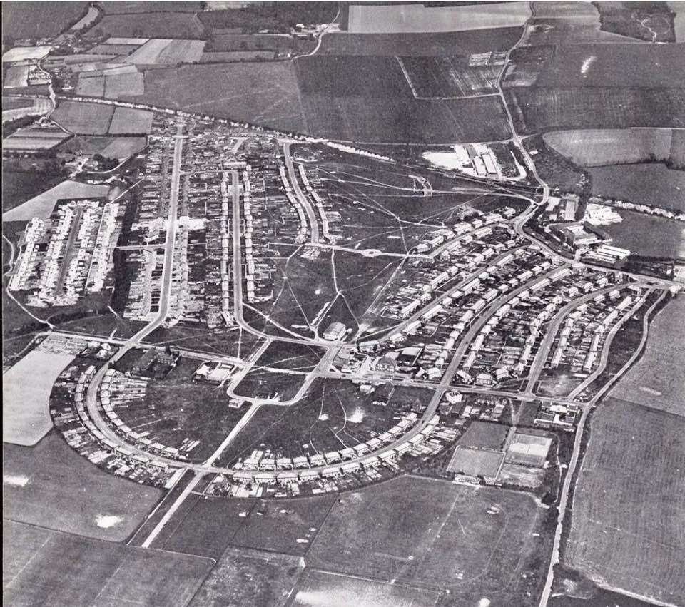 An aerial view of Aylesham in the 1950s. Picture: Colin Varrall