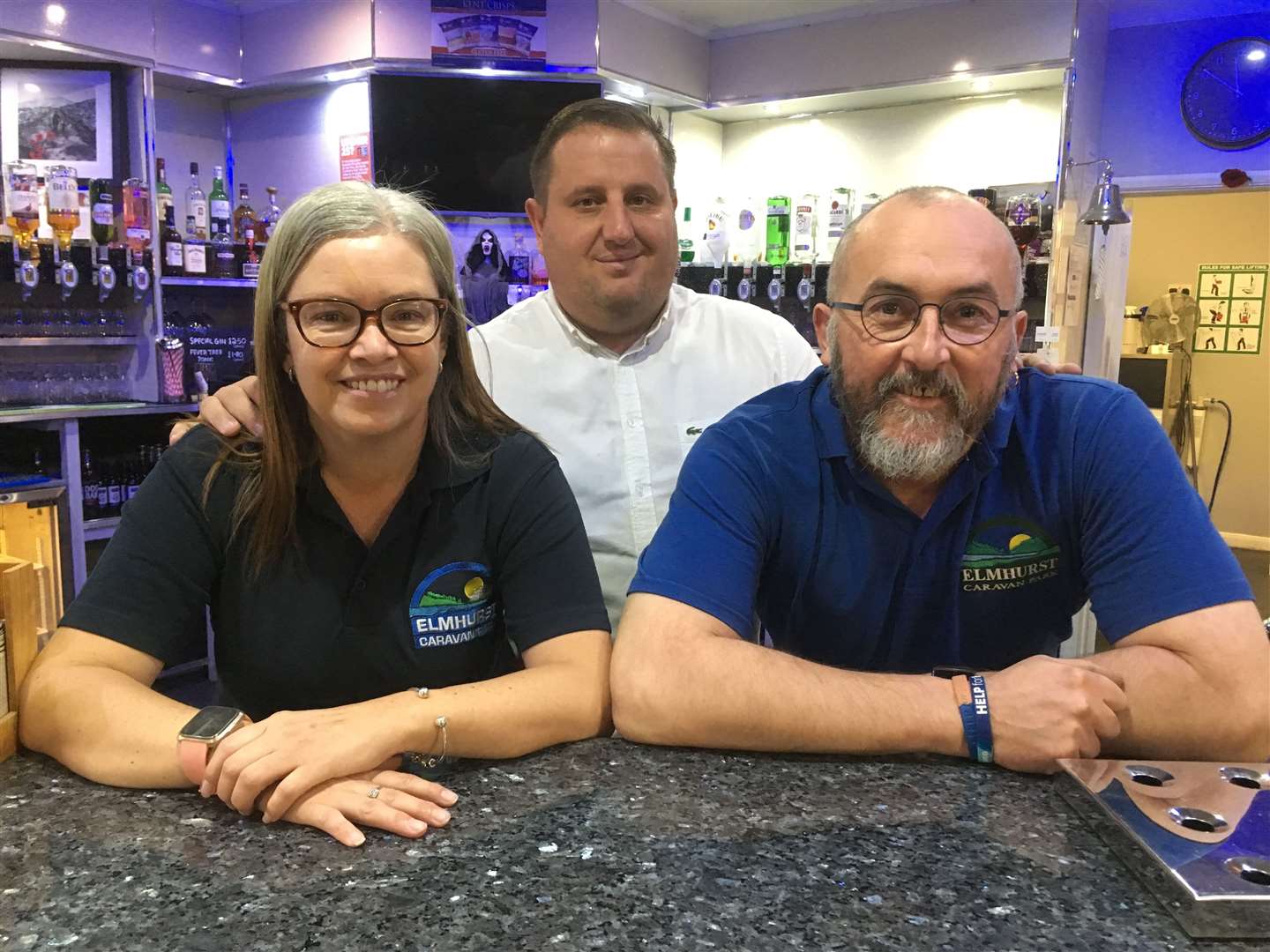 New owner Henry Cooper with managers Mandy Corpse and and Mark Dabbs at Elmhurst Caravan Park, Second Avenue, Eastchurch (20629552)