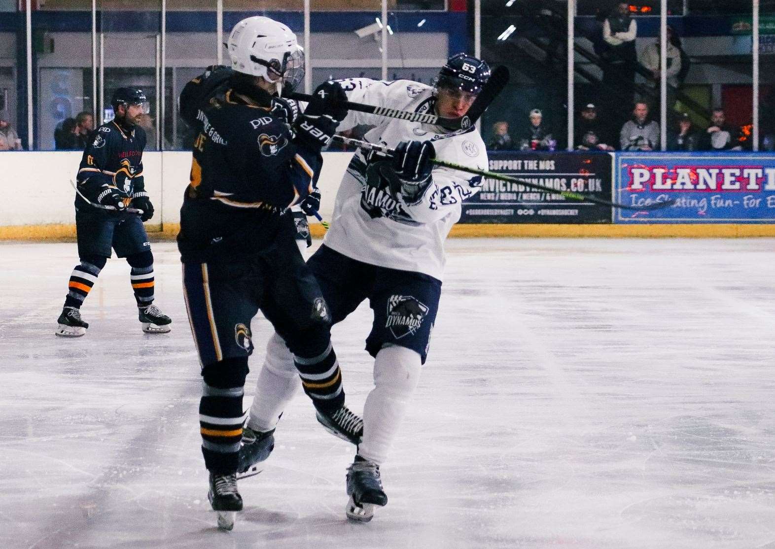 Aaron Connolly battling for Invicta Dynamos against Romford Buccaneers Picture: Jessica Dewey